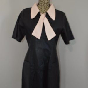 Gracia Vegan Leather Dress with Removable collar